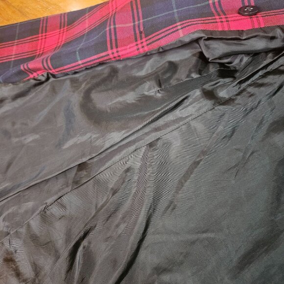 Woman's American Living preppy plaid academia button up long sleeve overcoat S - Picture 8 of 13